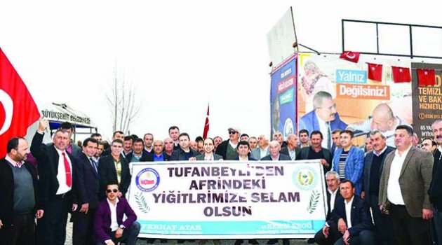 Tufanbeyli'den Afrin'deki Mehmetçiğe destek