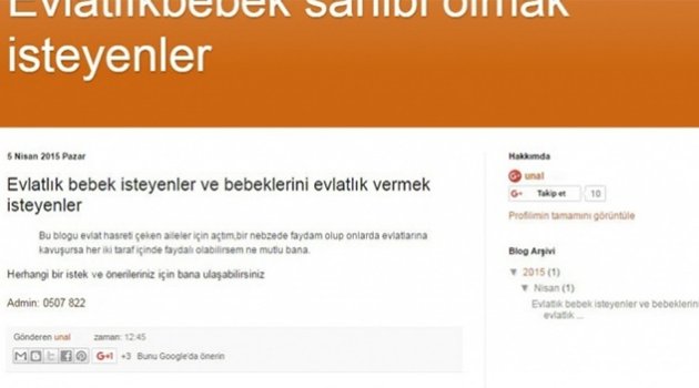 Yeni doğan bebeğini internet üzerinden satmaya çalıştı