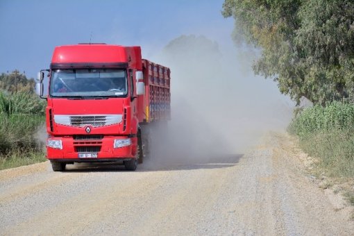 Yol yaparken fidanları kuruttular