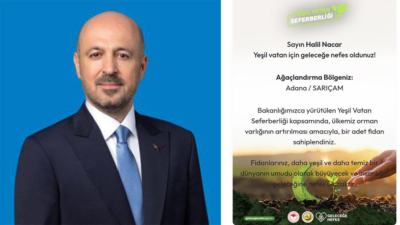 Nacar’dan &#039;&#039;Yeşil Vatana&#039;&#039; Destek