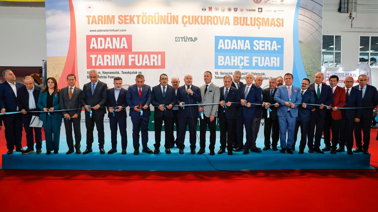 18. Uluslararası Adana Tarım-Sera ve Bahçe Fuarı Açıldı