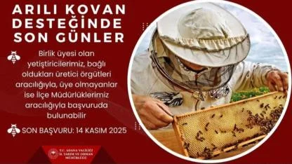 Adana İl Tarım ve Orman Müdürlüğü'nden Üreticilere Uyarı:''Başvurunuzu Yapın''