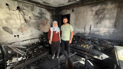 Aile Canını Zor Kurtardı:Ev Küle Döndü