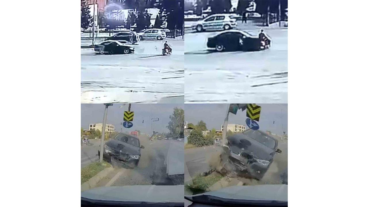 Kırmızı Işık Faicası:Motosiklet Sürücüsü Ağır Yaralandı