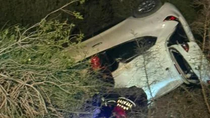 Kontrolden Çıktı, Şarampole Devrildi