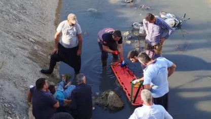 Kontrolden Çıktı, Sulama Kanalına Düştü