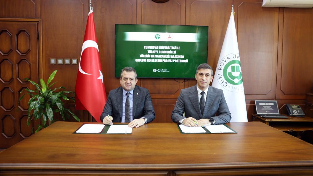 ÇÜ İle Yüreğir Kaymakamlığı Arasında “Okulum Renklensin Projesi” İş Birliği