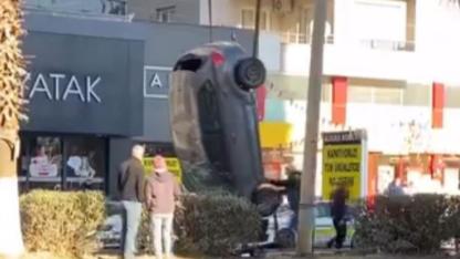 Kontrolden Çıktı, Takla Atıp Ters Döndü
