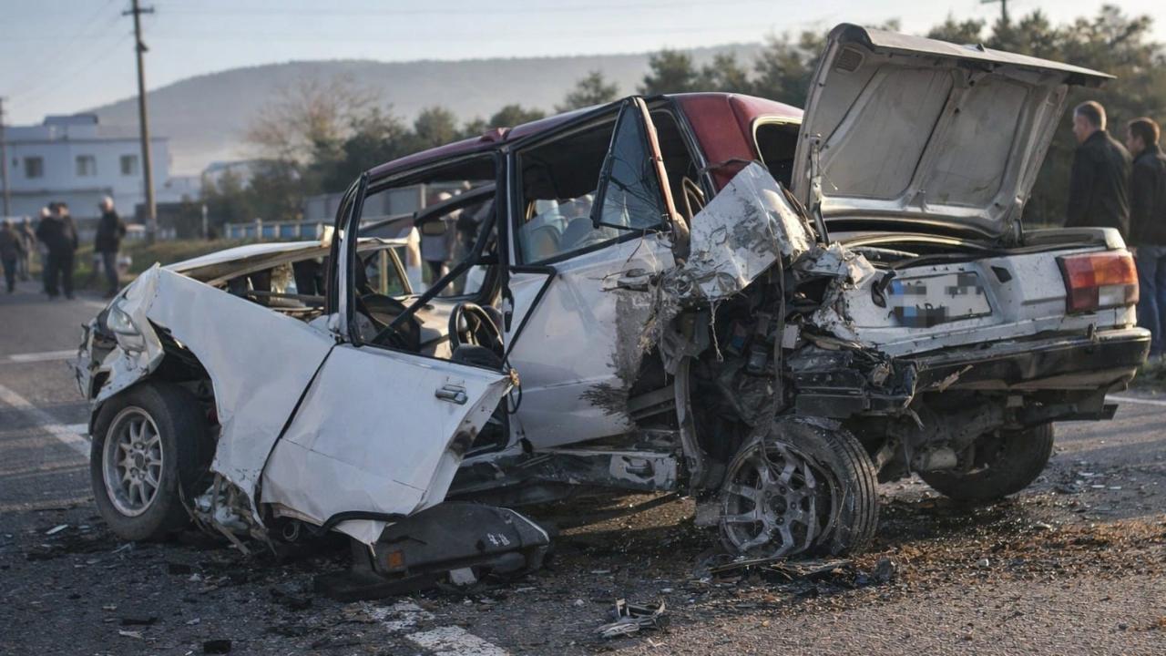 Tofaş Araç Teneke Kutu Gibi Ezildi