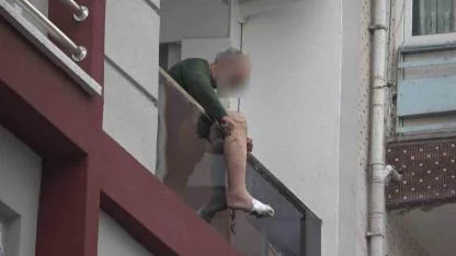 Balkonda Bıçaklı Kriz