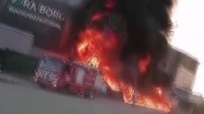 Plastik Üretim Tesisinde Korkutan Yangın