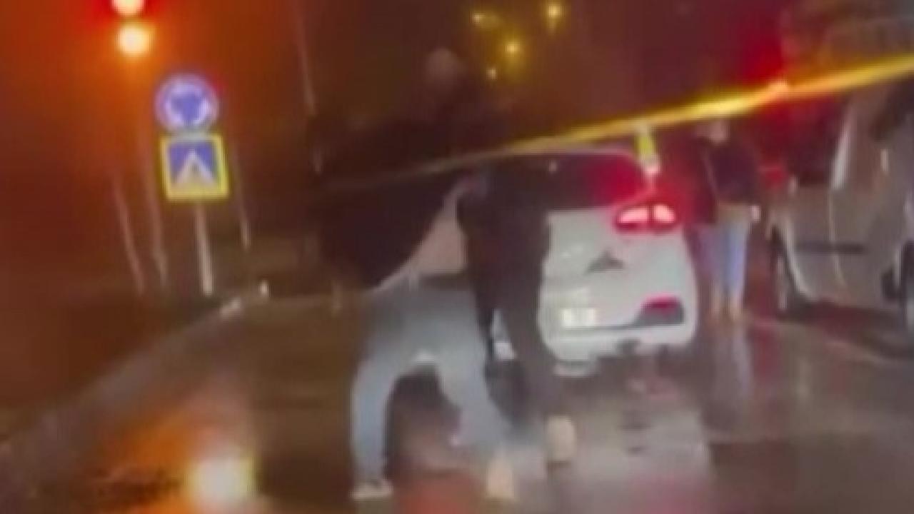 Trafikte Yumruklu Kavga