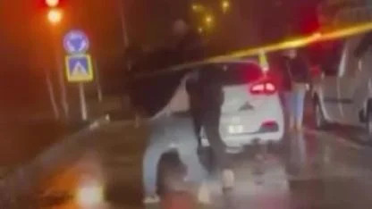 Trafikte Yumruklu Kavga