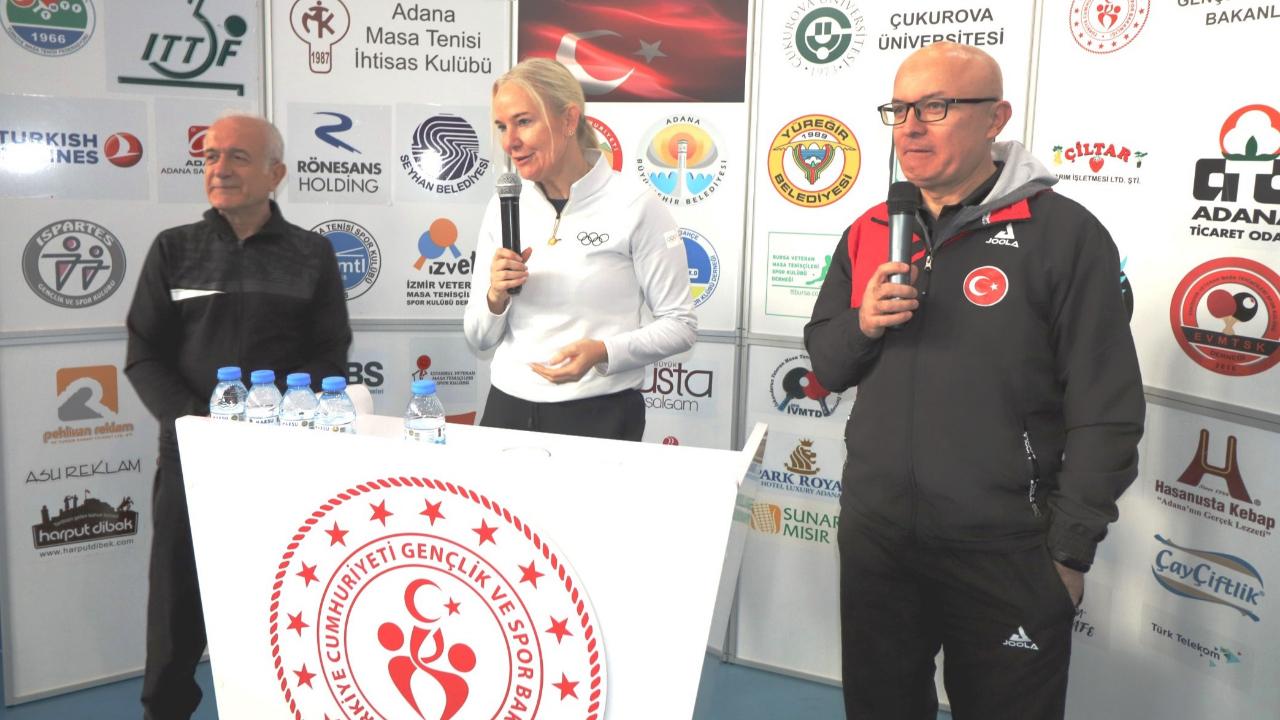 Adana’da 13. Veteranlar Masa Tenisi Turnuvası Heyecanı