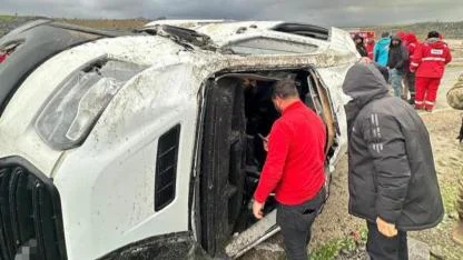 İşçi Servisi Kaza Yaptı:9 Yaralı