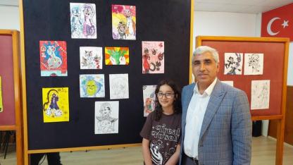 9 Yaşındaki Berra'dan Büyük Başarı:2. Kişisel Resim Sergisi Açıldı