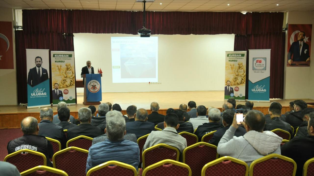 Sarıçam'da ''Kurban Kesim Elemanı Kursu'' Tamamlandı