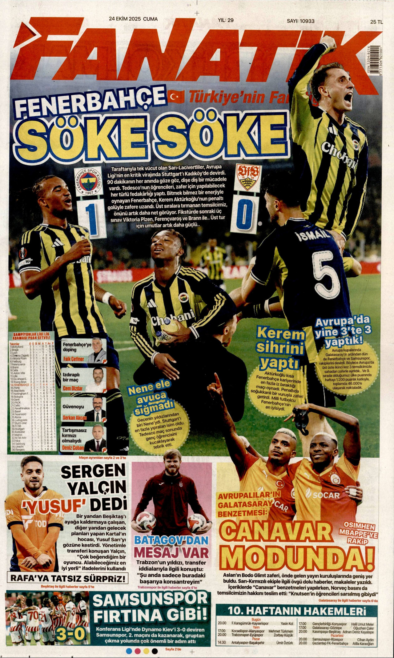 FANATİK Gazete Manşeti
