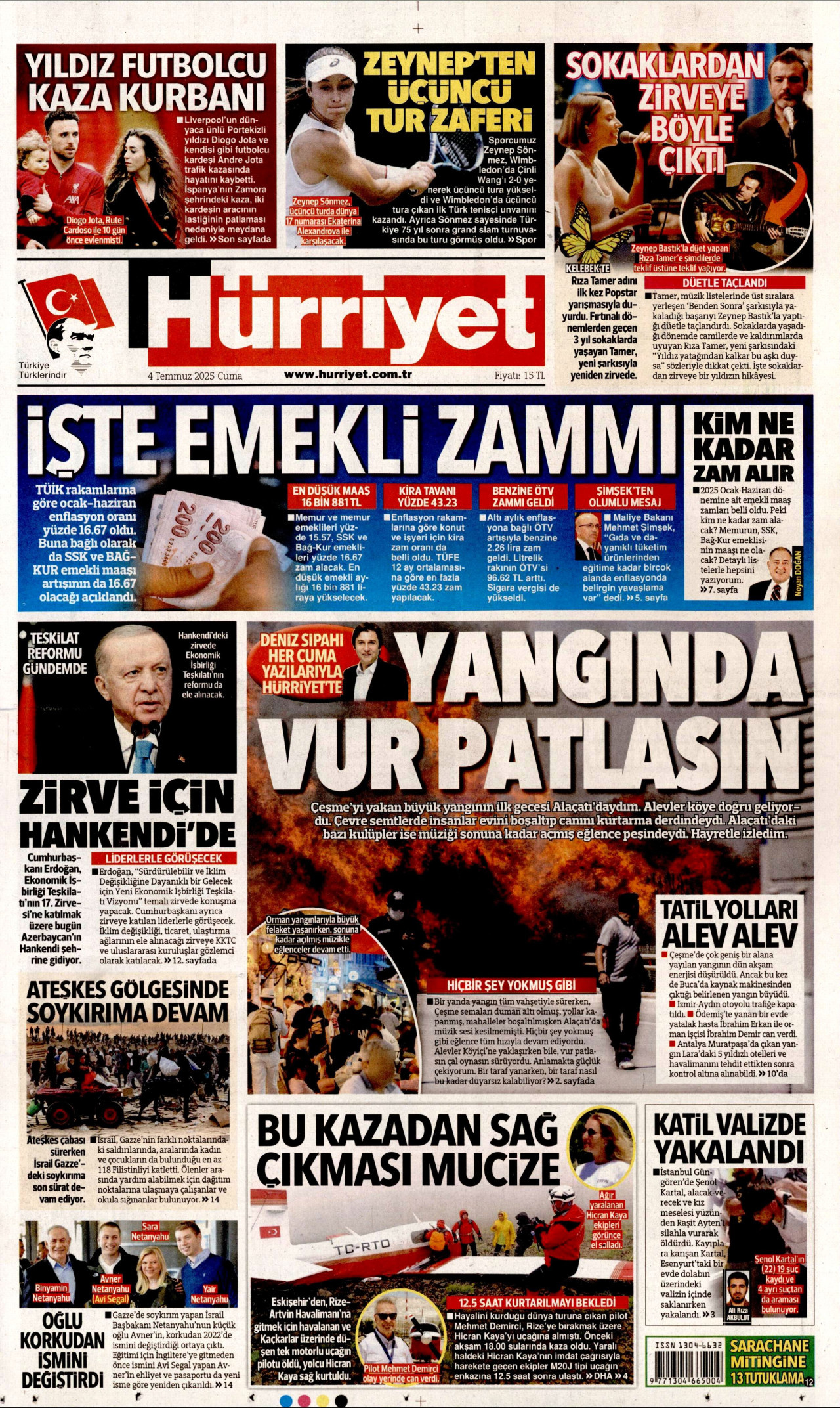 HÜRRİYET Gazete Manşeti