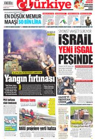 TÜRKİYE GAZETESİ Gazete Manşeti