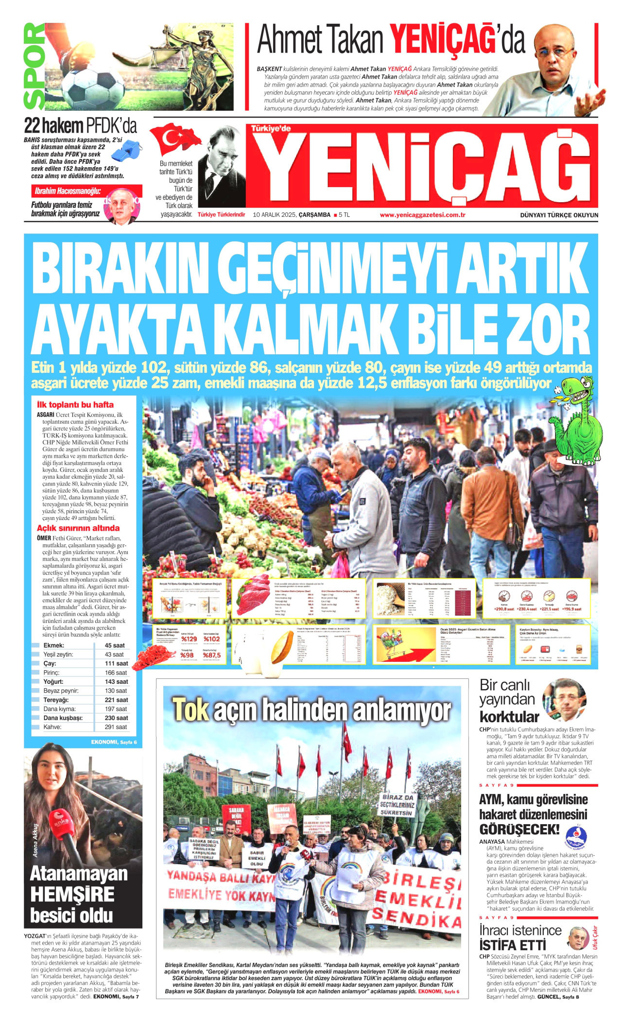 YENİÇAĞ Gazete Manşeti